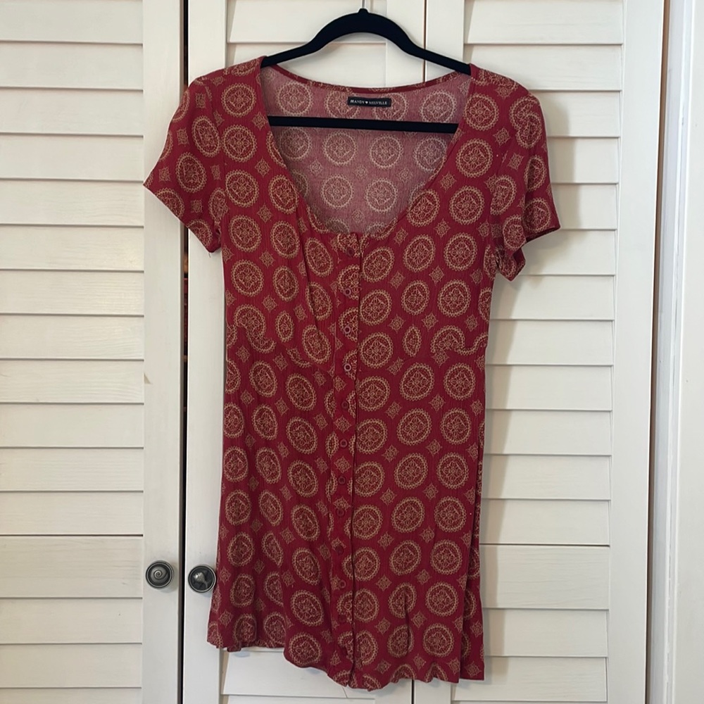 Brandy Melville button up mini dress OSFA